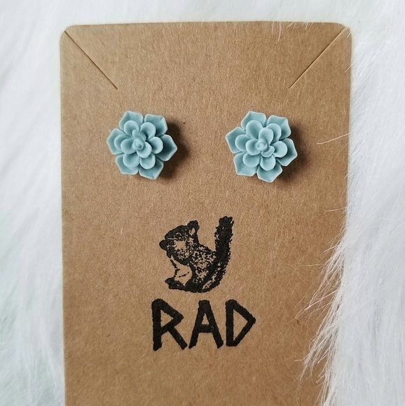 boutique Jewelry - 4/$25 Blue Succulent Earrings